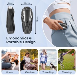 Anti Barking Device for Dogs, Ultrasonic Dog Barking Deterrent Devices with USB Charger, Handheld Ultrasonic Bark Stopper, Pet Gentle Stop Barking Device for Small Medium Large Dogs Indoor Outdoor