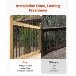 VEVOR Deck Balusters 101 Pack, 26 in Aluminum Stair Balusters, 3/4 in Rainwater-Proof Round Metal Spindle Railing, Durable Hollow Deck Railing with #19 Drill Bit for Stairs, Porch, Patio, Black