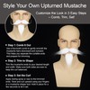 Yan Dream Self Adhesive Fake Handlebar Mustache and Goatee White