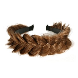 TOECWEGR Braided Headband WithTooth Wide Braid Messy Hair Hoop WomenFashion Hair Accessories (coppery)