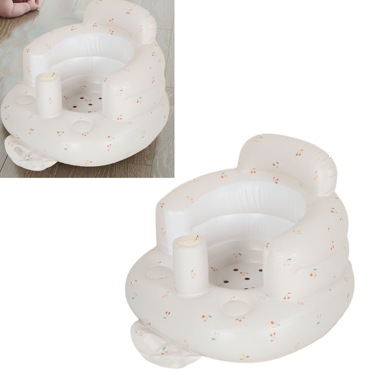 Baby Inflatable Seat with Air Pump Back Portable Safe Soft