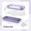 Ice Cube Tray with Lid and Bin for Freezer, 2