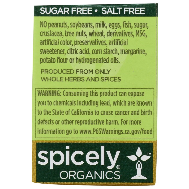 Spicely Organic Coriander Powder 0.45 Ounce ecoBox Certified Gluten Free