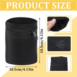 Set of 2 Sports Wristbands with Practical Zip Pockets, Sports Armband Purse, Sports Armband Bag with Zip, Suitable for Running, Jogging, Walking, Cycling and Yoga etc.