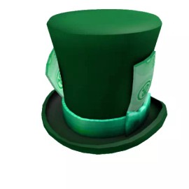 Jazwares ROBLOX OG Toy Code Mr. Bling Bling Green Money Robux Top Hat *Sent in Messages*