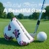 Golf Putter Cover Blade Putter Headcover Azalea Embroidery Golf Club