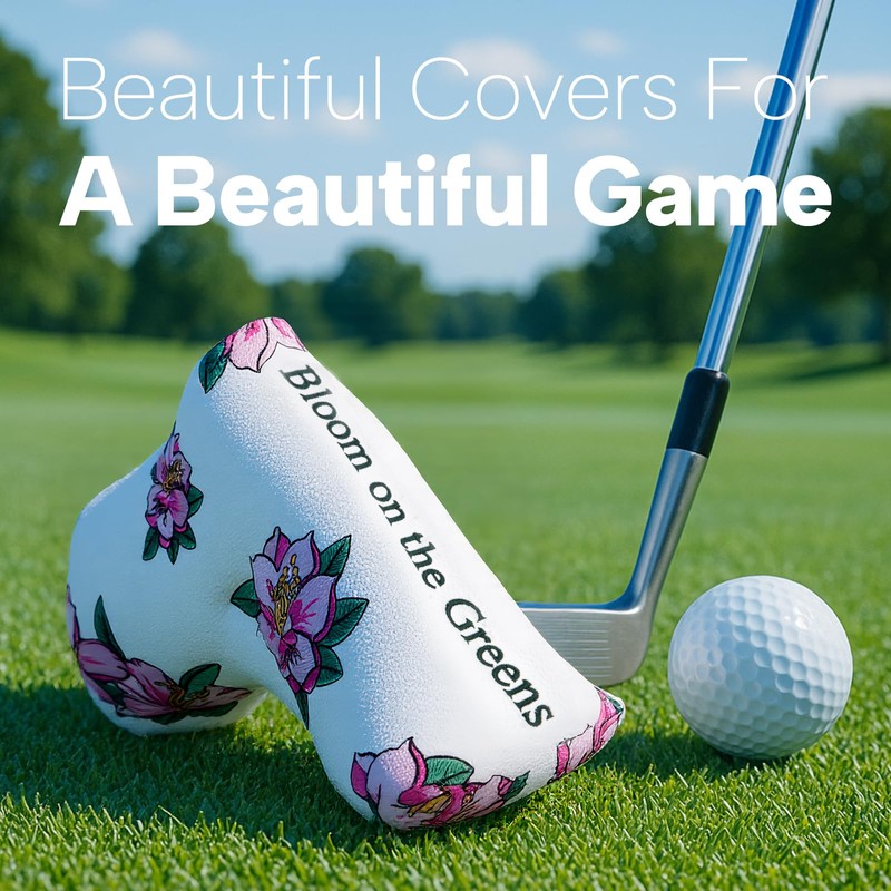 Golf Putter Cover Blade Putter Headcover Azalea Embroidery Golf Club
