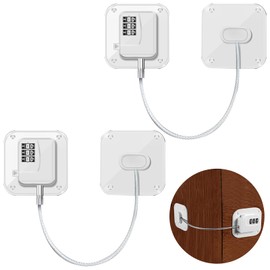 Binnan Schubladen Kindersicherung,Ohne Bohren Schränke Schloss,2 Stück Selbstklebend Schubladen Schrankschloss,Kindersicherung Begrenzer Sicherheitsschlösser für Schränke,Kleiderschränke,Fenster