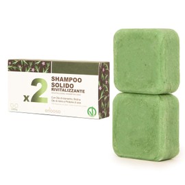 Enooso - Organic Shampoo Against Hair Loss, Strengthens with Rosemary Oil, Diluted with Cleansing Castor Oil, for Oily Hair, 100% Natural and Vegan Solid Shampoo - 130 g