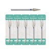 HYTOOS 4mm Long Bud Cuticle Clean Nail Drill Bit, 5Pcs/Set
