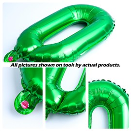 [52 PCS] 16" Foil Green Letter Balloons 2 Sets of A-Z, Mylar Aluminum Hanging Alphabet for Graduation New Year eve Birthday Party Decorations