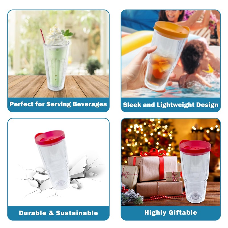 Lily's Home 20 oz 4 pack Insulated Tumbler Cups with