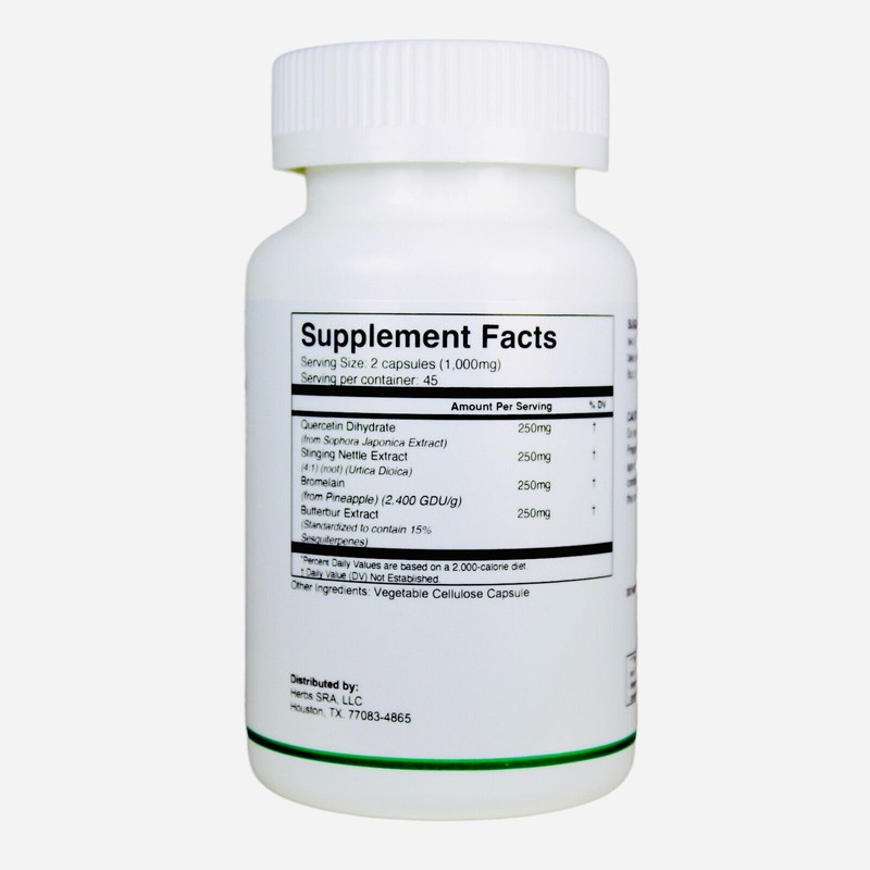 NutriConcentra Allergy Control, Reduce Cellular Histamine, Biomedical Formula, 90 Capsules.