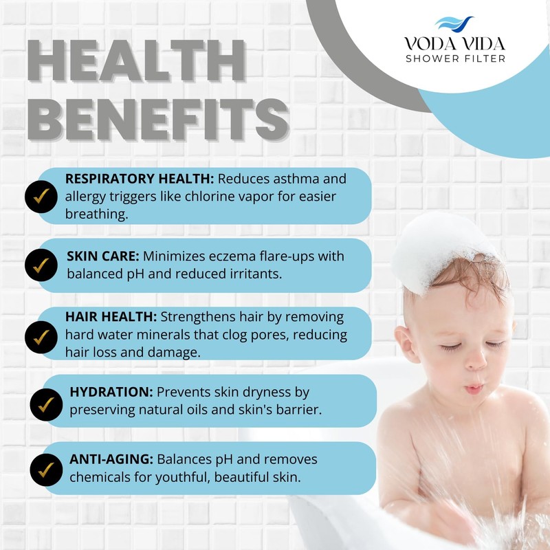 Voda Vida Shower Filter for Hard Water | Remove Chlorine