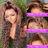HILYN Highlight Brown Lace Front Wig Curly Glueless Lace Front