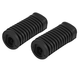 X AUTOHAUX 1 Pair Black Motorcycle Foot Pegs Foot Pedal Cover Rubber Footrest Pad for JH 70