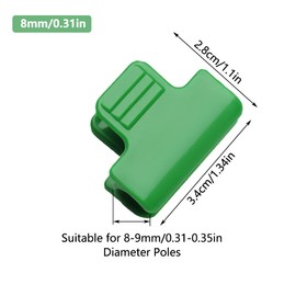 30 Pieces Greenhouse Clamps Film Row Cover Netting Tunnel Hoop Clip Frame Shading Net Rod Clip Greenhouse Film Clamps for Season Plant Extension Support, 8mm