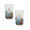 Water glasses - Mexican hand blown glass, set of 2