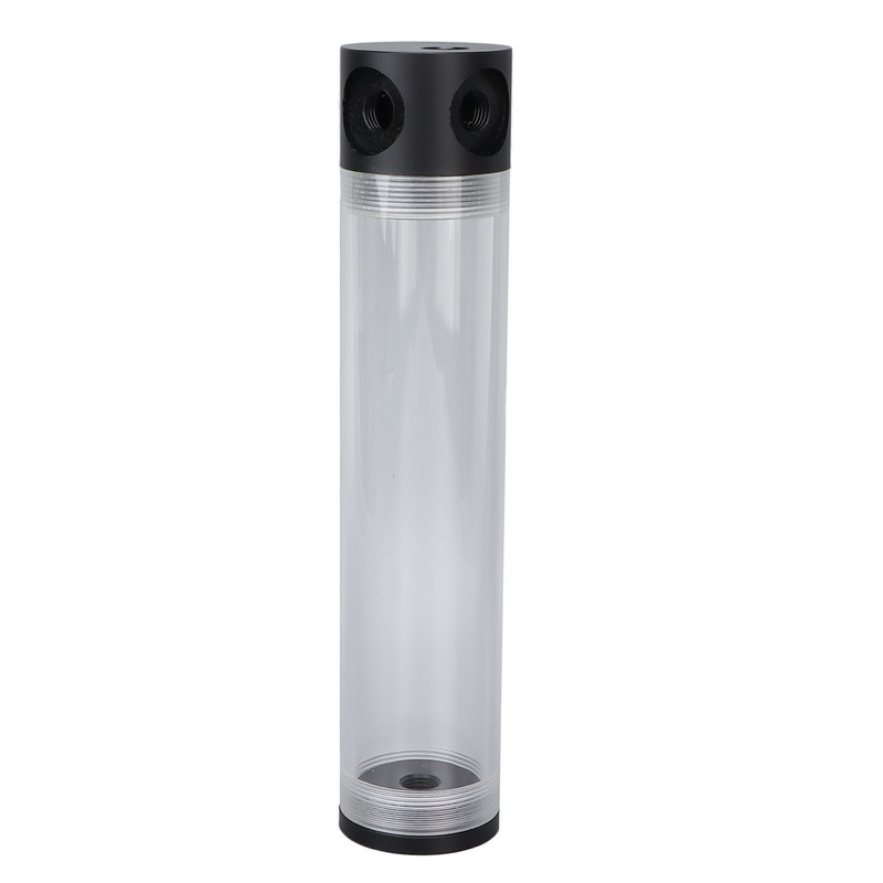 240mm Reservoir Water Cooling Cylindrical 4 Holes G1/4 Thread Acrylic
