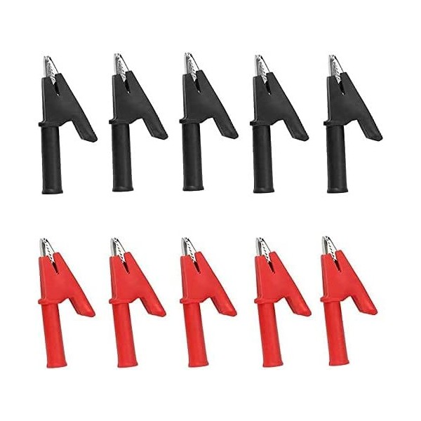 bnafes Full Insulated Crocodile Clips with 4mm Socket Banana Jack