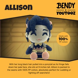 Youtooz Allison Plush 9IN, Collectible Soft Allison Plushie from Bendy and The Dark Revival, by Youtooz Plush Collection