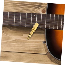 Generic 4Pcs Plated Audio Connector Adapter Male to Female Stereo Plug for Headphones Microphones Guitars Durable Versatile Reliable Audio Plug