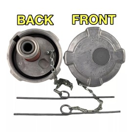 Temco 3-1/2" Vented Diesel Fuel Cap For Peterbilt Volvo Mack, 3.5" Non-Locking, Alum