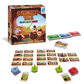 Megableu Steinzeittalk Family Game Cooperative Board Game Funny and Challenging Board Game from 7 Years from 4 Players