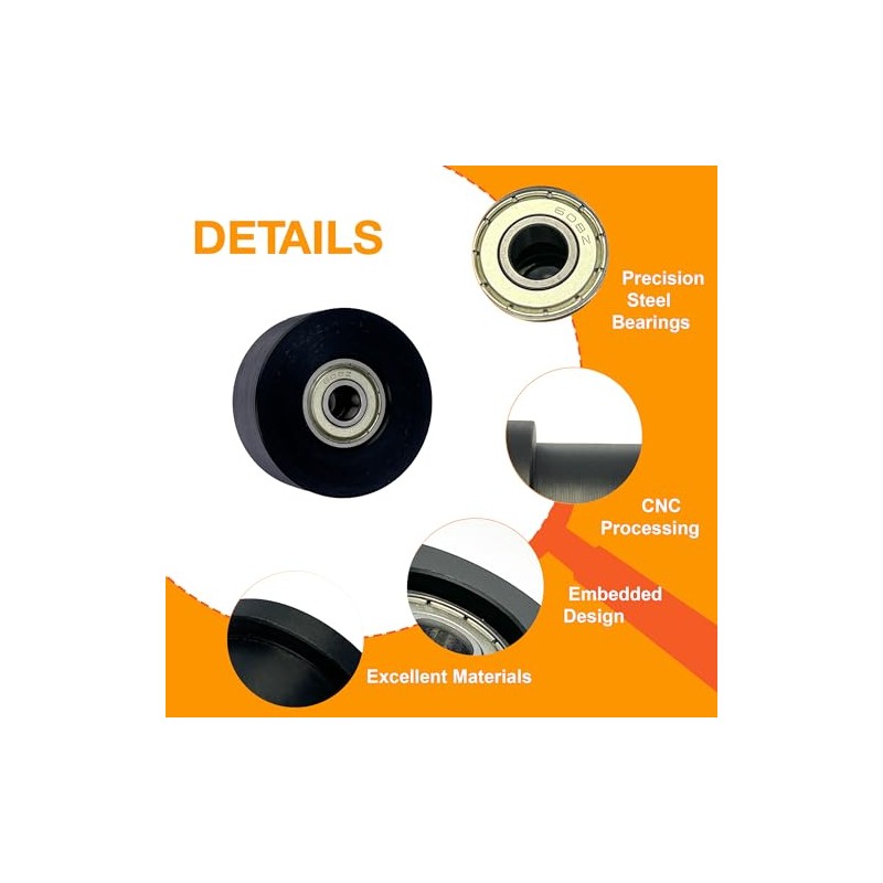 DAFORE Rowing Machine Replacement Part Accessory, Water Rower Seat Wheels