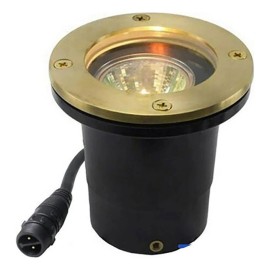 AQ Lighting Metal & Composite Well Light with Open Face Cover in Brass
