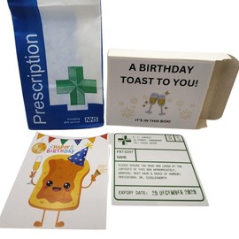 Funny Joke Pill Box Prank. Gift for Men, Women, her, Him Novelty Box April Fools Day Birthday Gifts for Men & Women Rude Presents for Boyfriend Dad Wife Friend Friends (Birthday Toast)