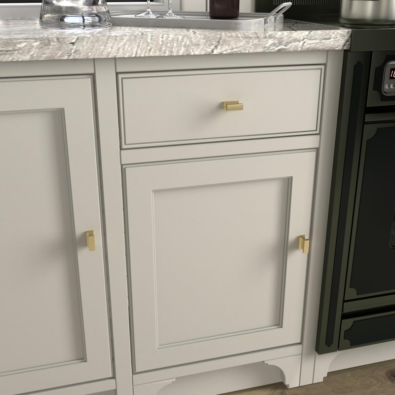 Rergy Cabinet Handles Kitchen Drawer Pulls and Knobs, 10Pack Gold