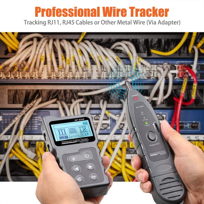 KOLSOL Network Cable Tester, Ethernet Wire Tracer with NCV &