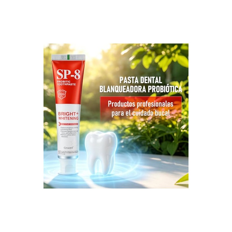3PCS Sp-8 Probiotics Whitening Toothpaste, Fresh Breath Fresh Mint Flavor