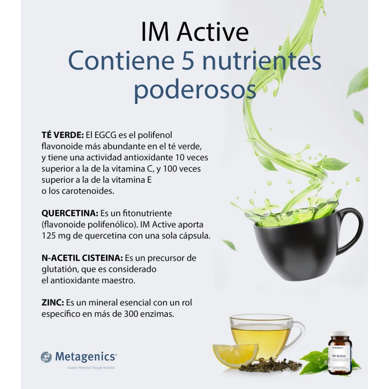 Metagenics Im Active Nac Quercetina Extracto Té Verde 60caps