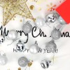 Christmas Baubles Silver 36 Pieces, Christmas Tree Baubles Plastic 4