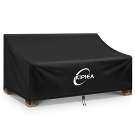 Kipiea Patio Sofa Cover, Heavy Duty Outdoor Couch Covers Waterproof Winter, 2-Seat Patio Furniture Cover Loveseat, Outdoor Sofa Covers with Anti UV and No Tears, No Fading (90" W x 34" D x 31" H)