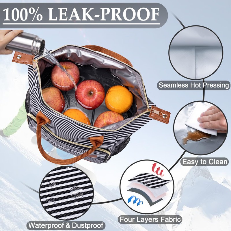 TuErCao Lunch Bag Women Insulated Lunch Box for Work Leakproof