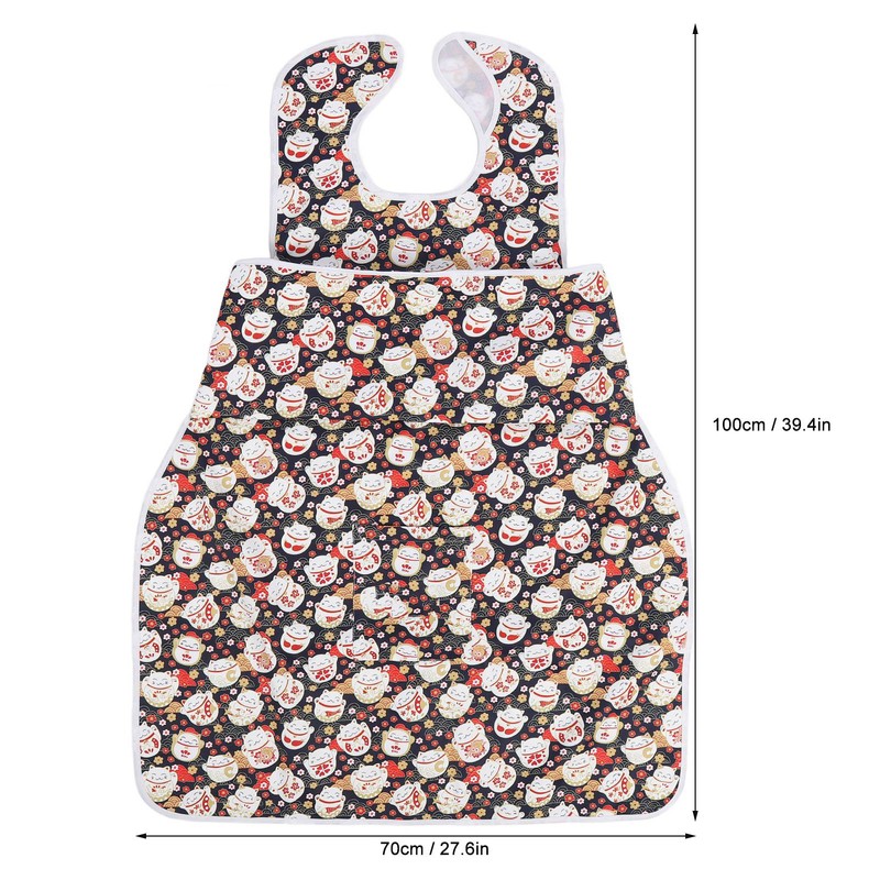 Adult Bib for Elderly Washable Bib Reusable Waterproof Clothing Protector