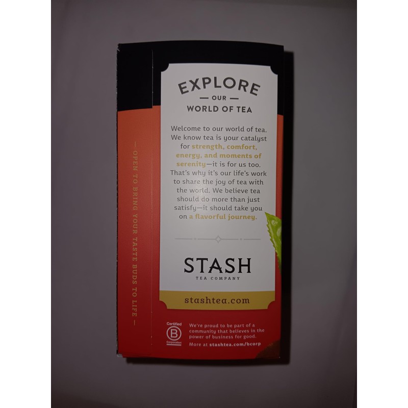 Black Tea-Chai Spice Stash Tea, 20 Count (Pack of 1)