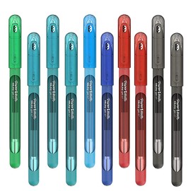 10 x Papermate InkJoy Capped Gel Ink Pens, 0.7mm Medium Nib, Across 6 Colours - Loose in Plain Packaging