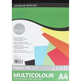 Daler-Rowney Simply Colour Drawing & Sketching Paper Pad, A4, 120gsm, 21 Sheets, Ideal for Entry-Level Artists & Hobbyists