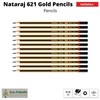 12 x Natraj Gold body Hexagonal Shape HB Graphite Pencils