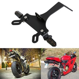 Janice Rear Short Tail Tidy Fender Eliminator LED Turn Signal Compatible with 1098 848 1198/848 2008 2009 2010/848 EVO 2011 2012 2013/1098 2007 2008/1198 2009 2010 2011（smoke）