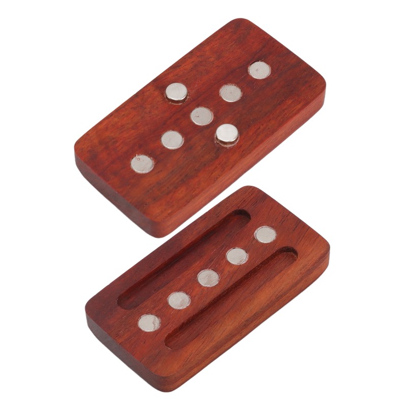Fidget Slider Red Sandalwood Stress Relief Engraved Fingertip Fidget Slider