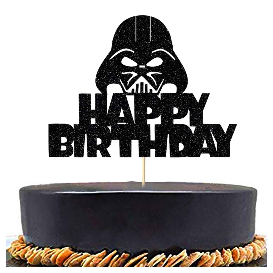 Anxdh Alien War Darth Vader Cake Topper Decoration Children's Birthday Party Decoration, Alien War Themed Party