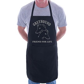 Print4U Greyhound Dog Lover Gift BBQ Cooking Funny Novelty Apron Black