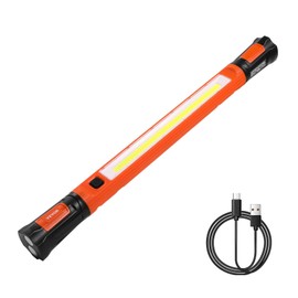 VEVOR JM-YP32 Underhood, 1250LM, 6000mAh Rechargeable Magnetic Bright LED, Portable Cordless Mechanic Work Bar, for Car Repairing Inspection Garage Workshop Emergency Home Lighting, Black+Orange