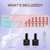 Misssix Uñas francesas profundas, 160 puntas de gel francesas, uñas