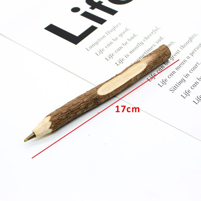 sigaer 12 x Graphite Wood Pencils Rustic Branch Unique Birch
